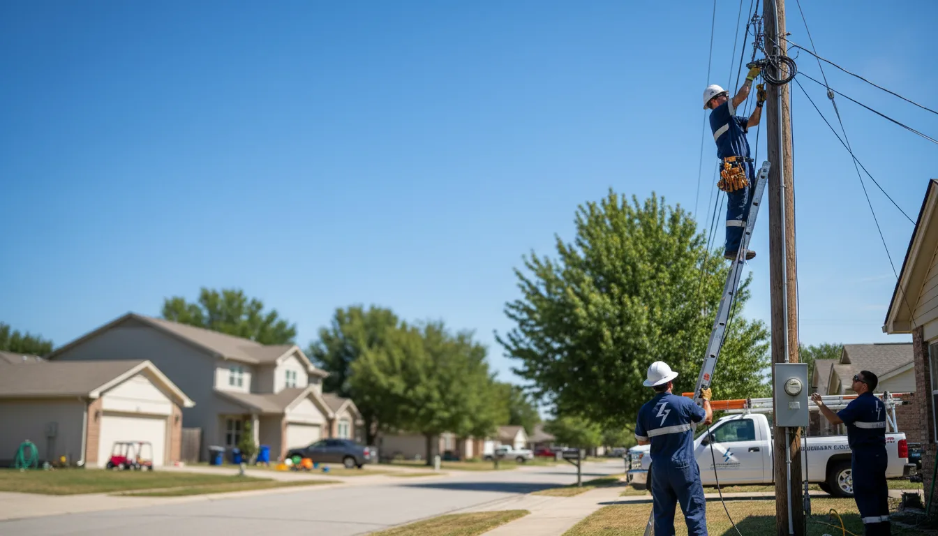 Residential electrician providing installation services in De Soto, KS
